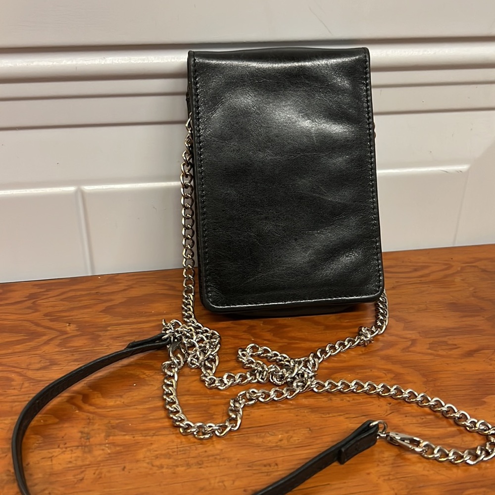 HOBO black leather wallet crossbody